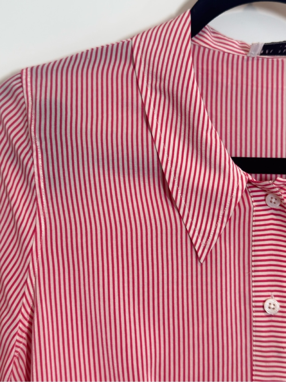 Equipment 100% silk Pink and White Striped Blouse sz S - Picture 9 of 14